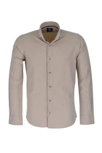 Erkek Spor Gofre Uzun Kol Gömlek BGL-ST03533 - Resim 6