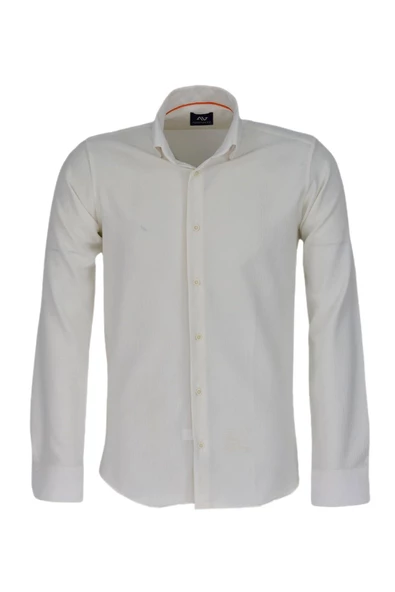 Erkek Spor Gofre Uzun Kol Gömlek BGL-ST03533 - Resim 5