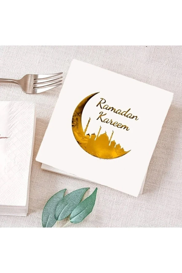 Ramadan Kareem Gold Baskılı Varanklı Peçete