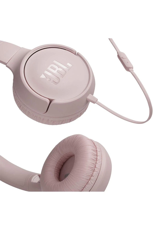 JBL T500 Mikrofonlu Kablolu Kulak Üstü Pembe Kulaklık - 4