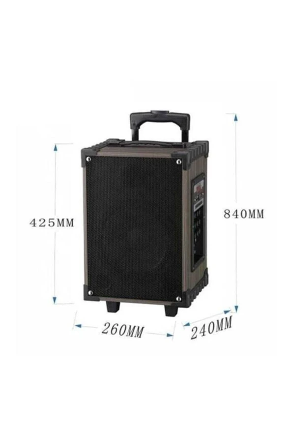 Süper Bass Şarjlı Telsiz Mikrofonlu Amfi Sistemi-Bt-Sd-Usb Lt-908 Model - 4