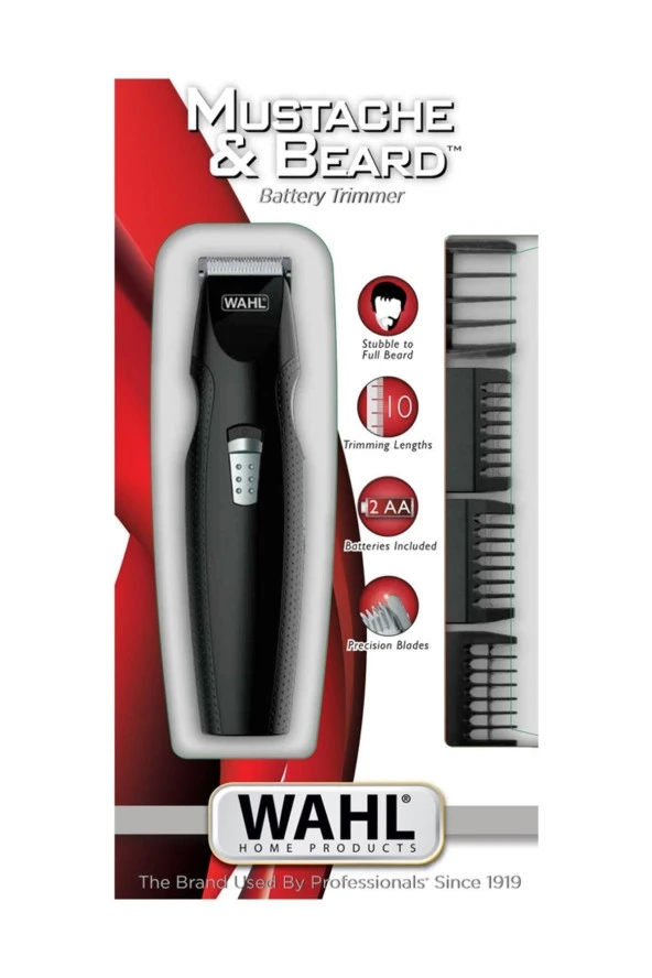 Wahl Mustache & Beard Pilli Saç & Sakal Kesme ve Bıyık Düzeltme Makinesi 05606-508 - 6