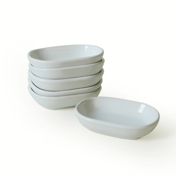 Keramika Beyaz Noyan Çerezlik 11 Cm 6 Adet 004 - 3