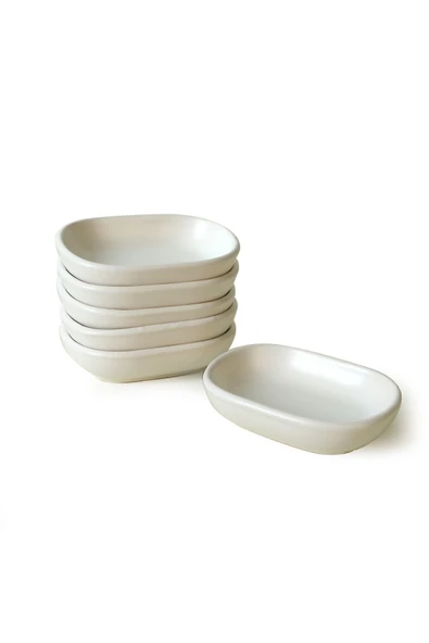 Keramika Mat Beyaz Noyan Çerezlik 11 Cm 6 Adet 022 - 2