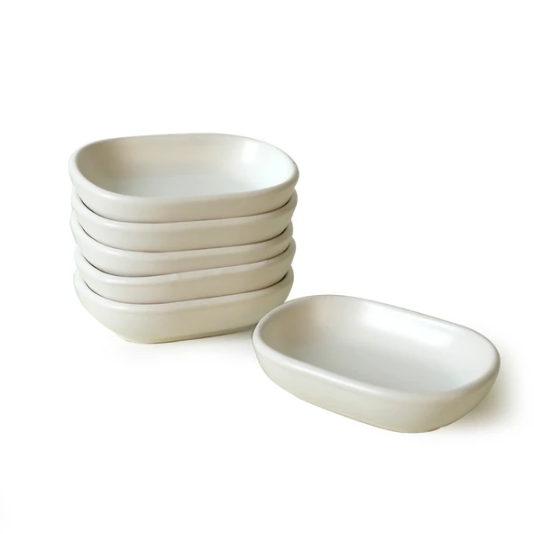 Keramika Mat Beyaz Noyan Çerezlik 11 Cm 6 Adet 022 - 2