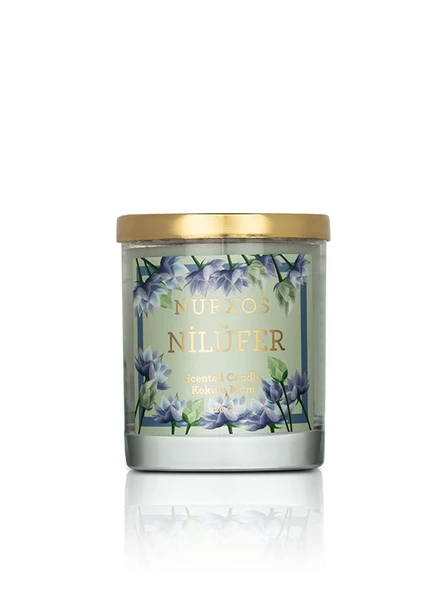 Nurxos 9688 Nilüfer Kutulu 2 Adet Kokulu Mum + Freshener Oda Spreyi - 4