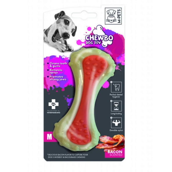 M-Pets Chewbo Dental Bacon Köpek Oyuncağı Medium