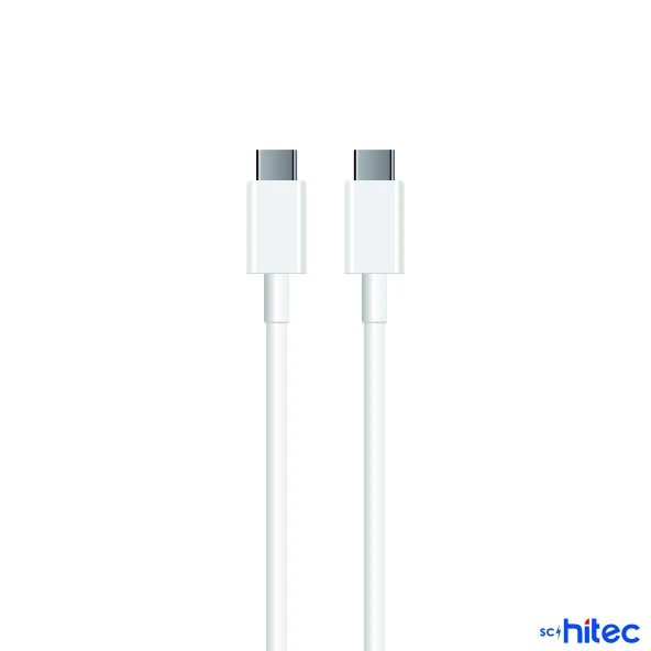 ScHitec Tecno Camon 20 Pro 5G İle Uyumlu 6A 100W Type-C to Type-C 3Metre Süper Hızlı Data ve Şarj Kablosu - 2