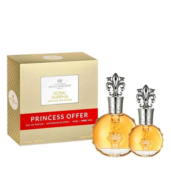 Marina De Bourbon Royal Marina Diamond EDP 100 ml + 30 ml Kadın Parfüm Seti ürün görseli 1