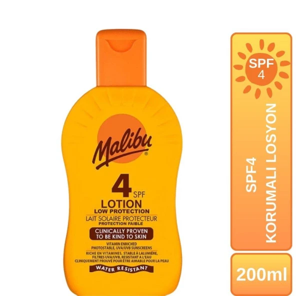 Malibu Güneş Koruyucu Losyon SPF4 200ml