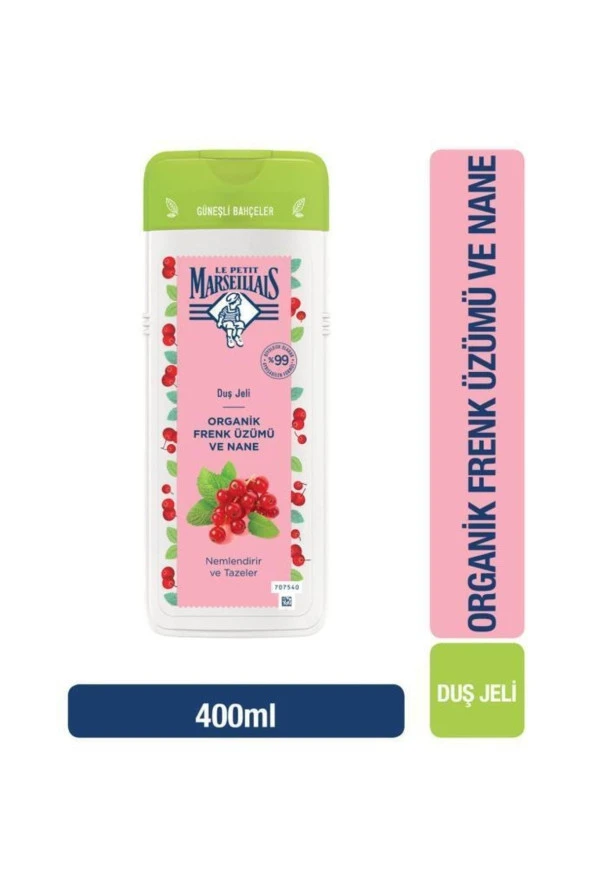 Le Petit Marseillais Organik Frenk Üzümü Ve Nane Duş Jeli 400 ml