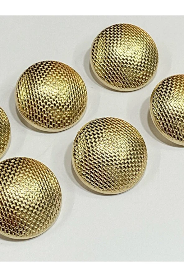 Trençkot Kaban Düğmesi Takımı Petek Desen / Gold 6 lı set 2,8 cm