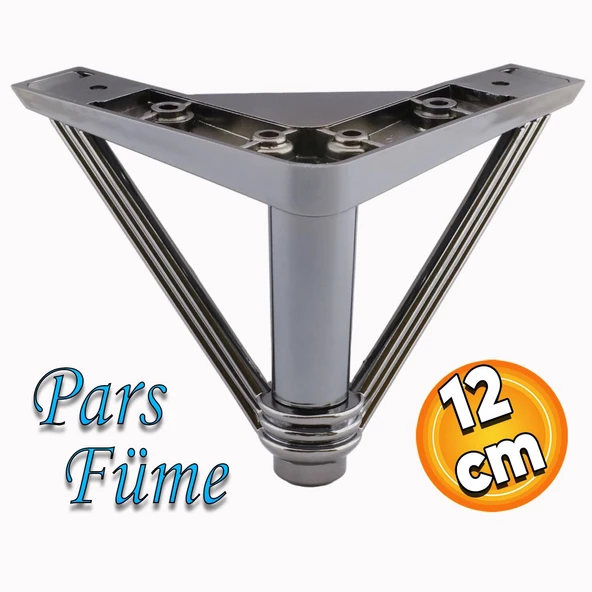 Pars Lüks Mobilya Oturma Grubu Kanepe Sehpa Tv Ünitesi Koltuk Ayağı Baza Ayakları Füme 12 Cm ürün görseli