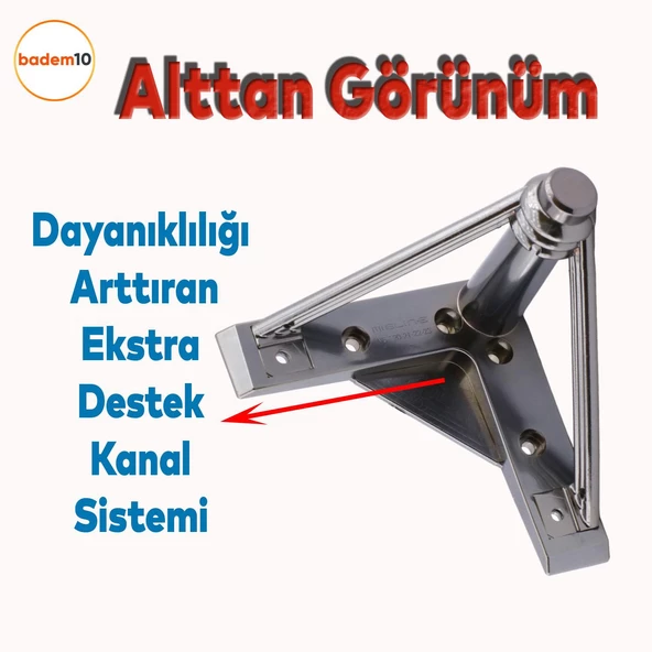 Pars Lüks Mobilya Oturma Grubu Kanepe Sehpa Tv Ünitesi Koltuk Ayağı Baza Ayakları Füme 12 Cm - Resim 4