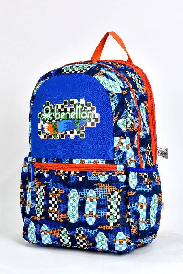 United Colors Of Benetton Erkek Çocuk 2'li Okul Seti İlkokul Çantası ve Beslenme Çantası 03693 - Resim 6