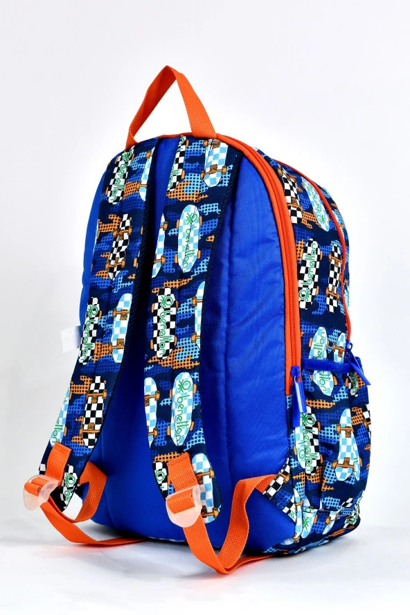 United Colors Of Benetton Erkek Çocuk 2'li Okul Seti İlkokul Çantası ve Beslenme Çantası 03693 - Resim 8