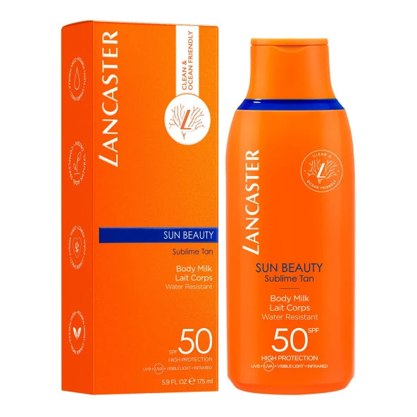 Lancaster Sun Beauty Body Milk SPF50 175 ml Güneş Koruyucu Vücut Sütü