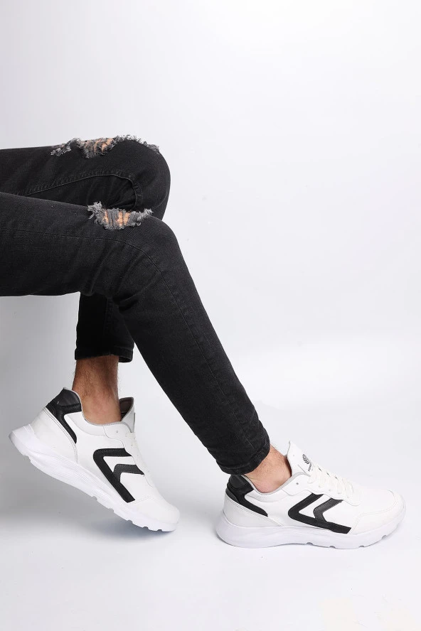 Wolden Erkek Beyaz Ortopedik Günlük Yürüyüş Spor Sneaker Ayakkabı Wldn-908 - 3