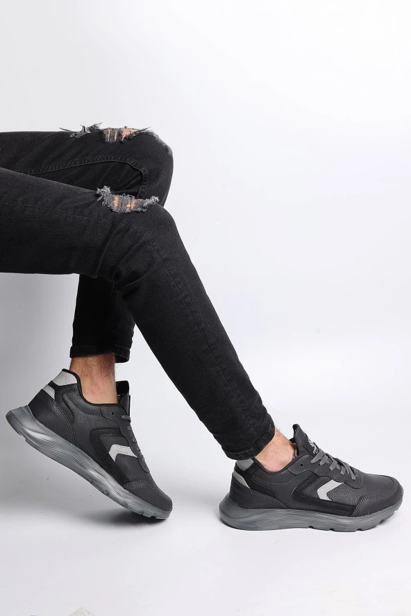 Wolden Erkek Füme Ortopedik Günlük Yürüyüş Spor Sneaker Ayakkabı Wldn-908 - 3