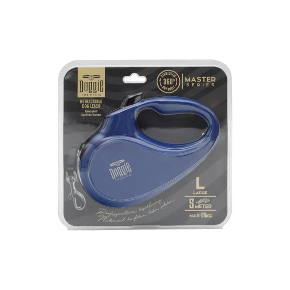 Doggie Otomatik Uzatma Tasması Master Seri RoyalMavi 50kg 5Metre - Resim 2