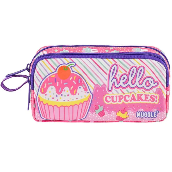 Muggle Kalem Çantası Cup Cake Pembe Mu-7112 ürün görseli 1