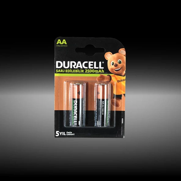 Duracell AAA Şarj Edilebilir İnce Kalem Pil 750Mah 1.2V 2'li Paket (HR03 / DC2400)