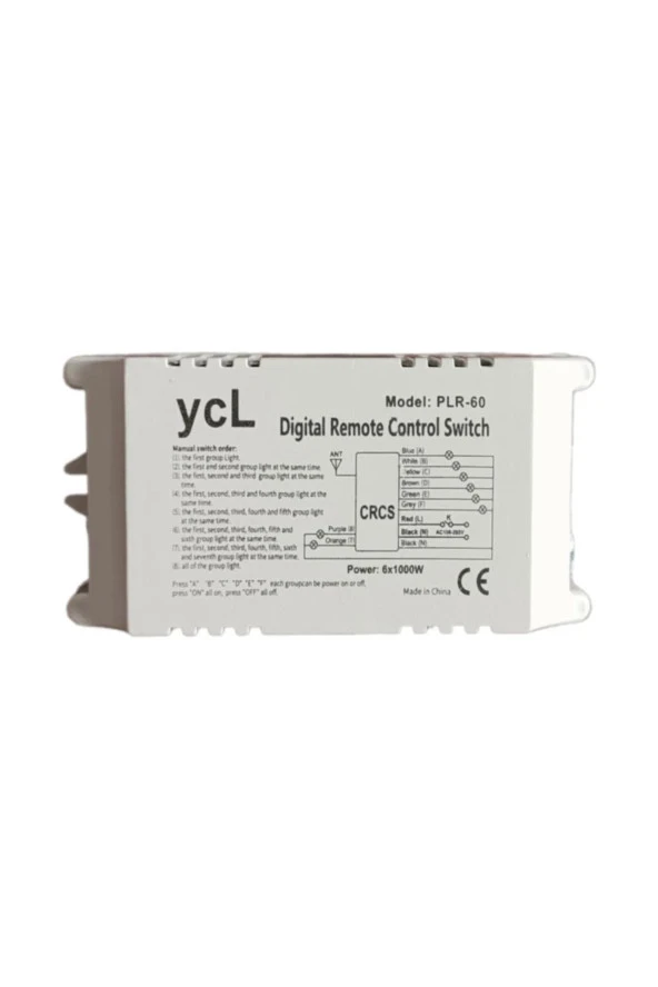 YCL - Farklı Frekans Kontaktörlü 6x1000W AVİZE KUMANDASI 6 YOLLU PLR-60 - 3