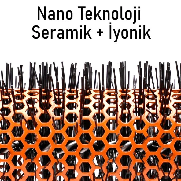 Valkyrie 25mm Nano Teknoloji Seramik + İyonik Termal Fön Saç Fırçası Salon Tipi Profesyonel - 2
