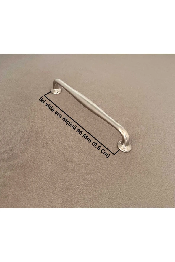 Dekor Oba İnox Mobilya Dolap Tv Ünitesi Yatak Odası Vestiyer Mutfak Çekmece Kulpu 96 Mm 2 Adet - Resim 2