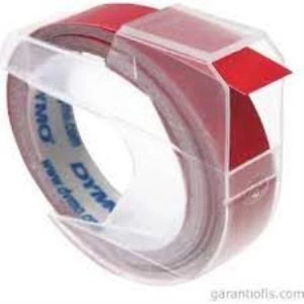 DYMO S0898150 Kabartma Şerit, 9 mmx3 mt, Kırmızı 520102