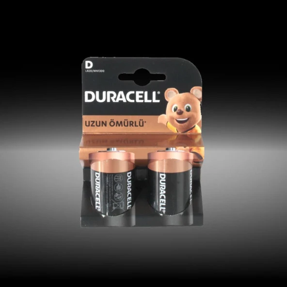 Duracell Alkalin D Büyük Boy Pil 2'li Paket (LR20 / MN1300)