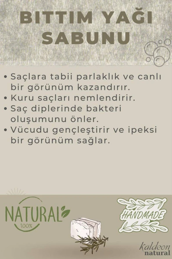 Bıttım Yağı Sabunu El Yapımı Doğal 120 G - Resim 3