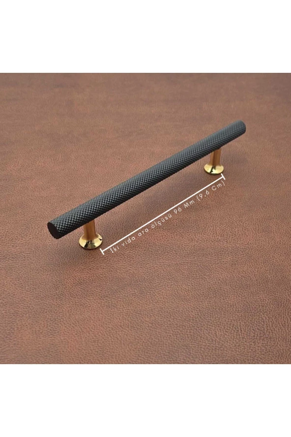 Doruk Siyah Gold Tv Ünitesi Vestiyer Yatak Odası Mutfak Dolap Çekmece Kulpu 96 Mm (9,6 Cm) 20  Adet - Resim 2