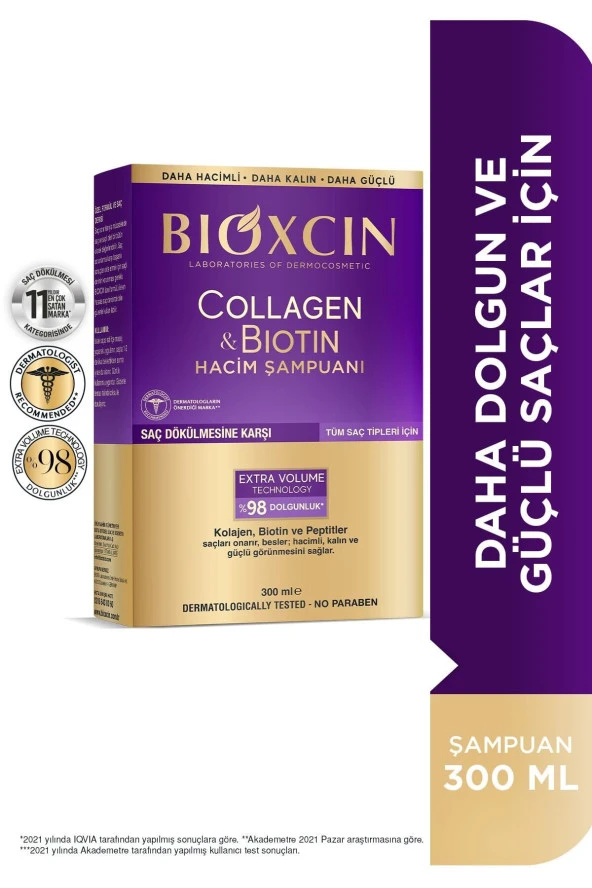 Collagen & Biotin Hacim Şampuanı 300 ml