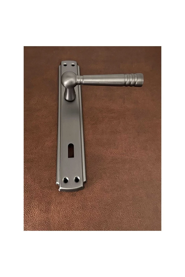 Osmanlı Mat Skoç Füme Bravo Aynalı Oda Kapı Kolu 3 Takım - Resim 3