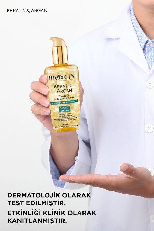 Keratin & Argan Onarıcı Saç Bakım Yağı 150 ml - 10