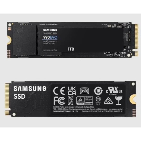 Samsung 990 Evo 1tb MZ-V9E1T0BW 5000MB-4200MB/SN Pcıe 4.0 X4 Nvme 2.0 M.2 SSD