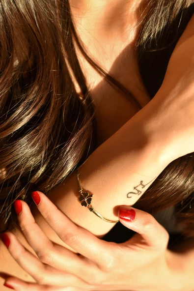 ÇG Blk336 Yonca Figürlü Altın Bileklik - 3