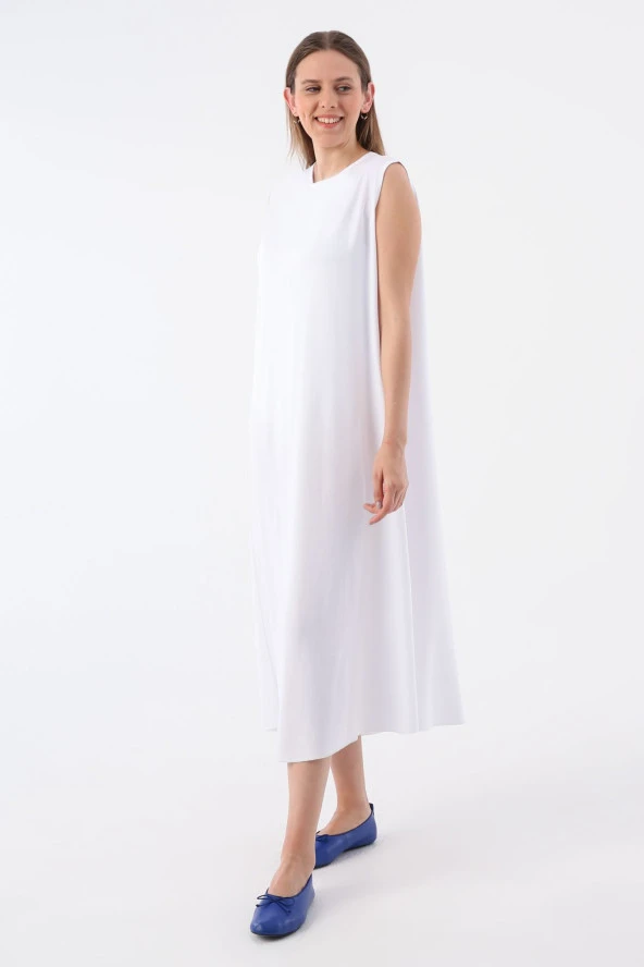 Allday Beyaz Basic Elbise Astarı