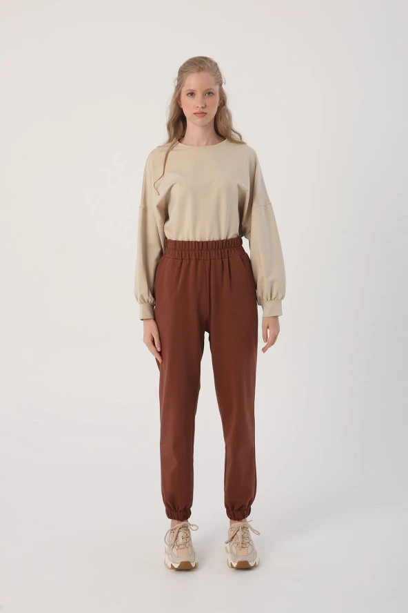 Allday Açık Kahve Jogger Eşofman Altı - Resim 2
