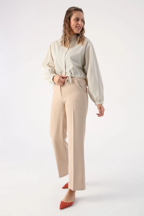 Allday Bej Cepli Bol Paça Pantolon