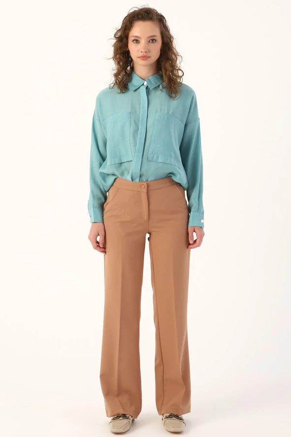 Allday Toprak Cepli Bol Paça Pantolon - 2