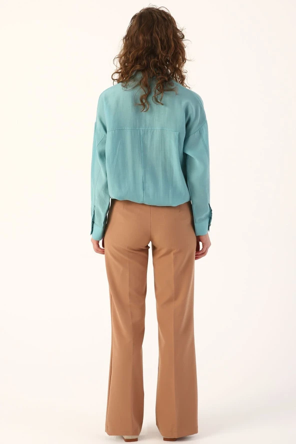 Allday Toprak Cepli Bol Paça Pantolon - 4