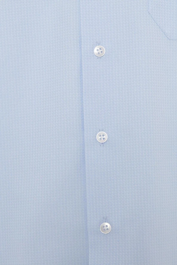 Kısa Kol Regular Kalıp Armürlü Gömlek - Resim 2