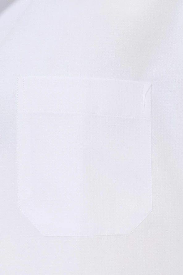 Kısa Kol Regular Kalıp Armürlü Gömlek - Resim 7