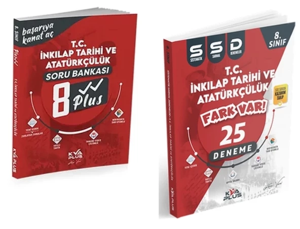 KORAY VAROL YAYINLARI 8. SINIF T.C. İNKILAP TARİHİ VE ATATÜRKÇÜLÜK PLUS SERİSİ SORU BANKASI VE 25 SİSTEMATİK SARMAL DENE