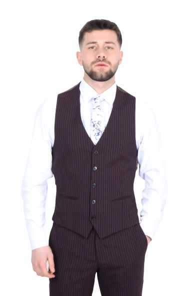 Erkek Yelekli Takım Elbise 200 - Resim 6