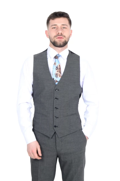 Erkek Yelekli Takım Elbise 200 - Resim 10