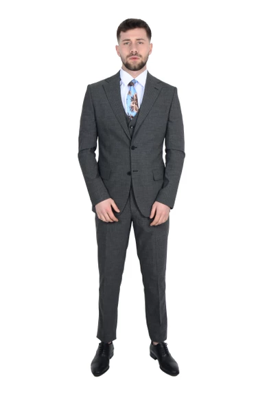 Erkek Yelekli Takım Elbise 200 - Resim 9