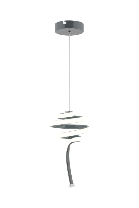 Dekorluna Linda Antrasit Modern Sarkıt Led Avize Beyaz Işık Salon Mutfak Oda Hol Ledli Avize - 4
